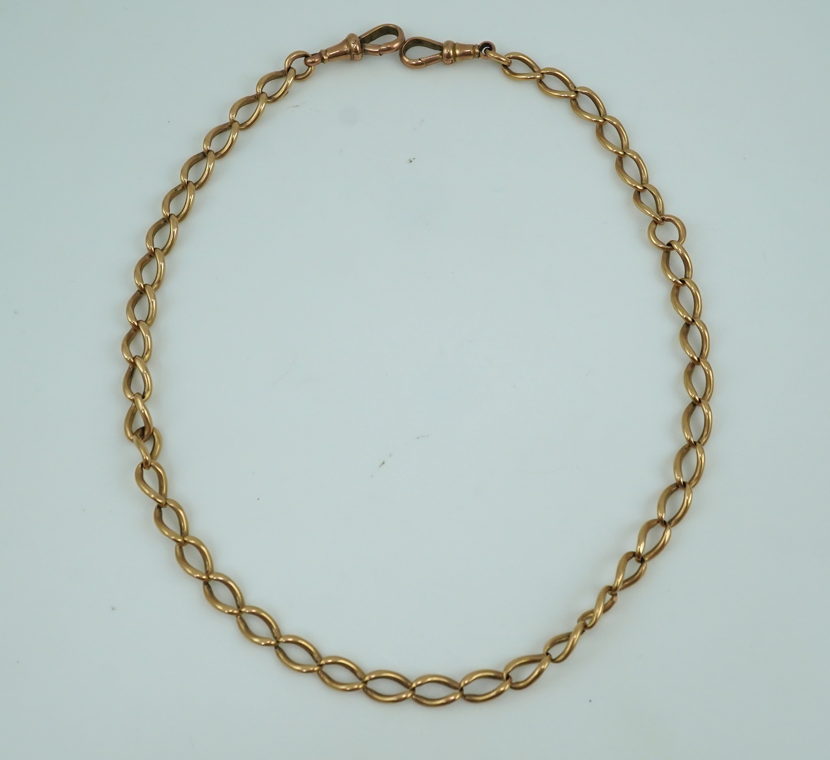 An Edwardian gold Albert chain, early 20th century